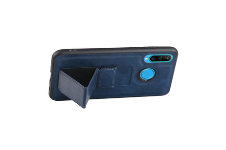 BAOHU Grip Stand Hardcase Backcover - Telefoonhoesje - Achterkant Hoesje - Geschikt voor Huawei P30 Lite / Nova 4E - Blauw