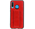BAOHU Grip Stand Hardcase Backcover - Telefoonhoesje - Achterkant Hoesje - Geschikt voor Huawei P30 Lite / Nova 4E - Rood