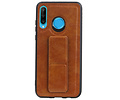 BAOHU Grip Stand Hardcase Backcover - Telefoonhoesje - Achterkant Hoesje - Geschikt voor Huawei P30 Lite / Nova 4E - Bruin