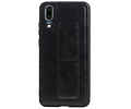 BAOHU Grip Stand Hardcase Backcover - Telefoonhoesje - Achterkant Hoesje - Geschikt voor Huawei P20 - Zwart