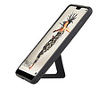 BAOHU Grip Stand Hardcase Backcover - Telefoonhoesje - Achterkant Hoesje - Geschikt voor Huawei P20 - Zwart
