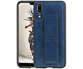 Grip Stand Hardcase Backcover - Telefoonhoesje - Achterkant Hoesje - Geschikt voor Huawei P20 - Blauw