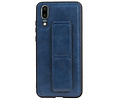 BAOHU Grip Stand Hardcase Backcover - Telefoonhoesje - Achterkant Hoesje - Geschikt voor Huawei P20 - Blauw