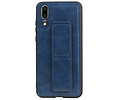 Grip Stand Hardcase Backcover - Telefoonhoesje - Achterkant Hoesje - Geschikt voor Huawei P20 - Blauw