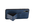 BAOHU Grip Stand Hardcase Backcover - Telefoonhoesje - Achterkant Hoesje - Geschikt voor Huawei P20 - Blauw