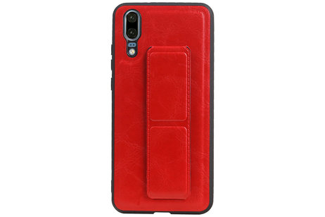 BAOHU Grip Stand Hardcase Backcover - Telefoonhoesje - Achterkant Hoesje - Geschikt voor Huawei P20 - Rood