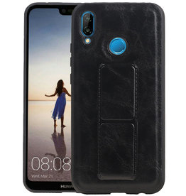 BAOHU Grip Stand Hardcase Backcover Huawei P20 Lite Zwart