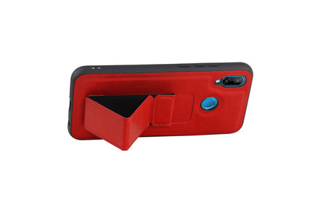 BAOHU Grip Stand Hardcase Backcover - Telefoonhoesje - Achterkant Hoesje - Geschikt voor Huawei P20 Lite - Rood