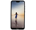 BAOHU Grip Stand Hardcase Backcover - Telefoonhoesje - Achterkant Hoesje - Geschikt voor Huawei P20 Lite - Bruin