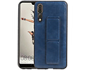 Grip Stand Hardcase Backcover - Telefoonhoesje - Achterkant Hoesje - Geschikt voor Huawei P20 Pro - Blauw