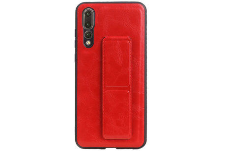 Grip Stand Hardcase Backcover - Telefoonhoesje - Achterkant Hoesje - Geschikt voor Huawei P20 Pro - Rood