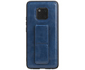 Grip Stand Hardcase Backcover - Telefoonhoesje - Achterkant Hoesje - Geschikt voor Huawei Mate 20 Pro - Blauw