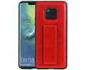 Grip Stand Hardcase Backcover - Telefoonhoesje - Achterkant Hoesje - Geschikt voor Huawei Mate 20 Pro - Rood