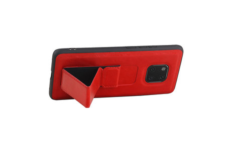 Grip Stand Hardcase Backcover - Telefoonhoesje - Achterkant Hoesje - Geschikt voor Huawei Mate 20 Pro - Rood