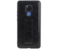 Grip Stand Hardcase Backcover - Telefoonhoesje - Achterkant Hoesje - Geschikt voor Huawei Mate 20 X - Zwart