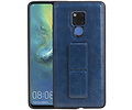 Grip Stand Hardcase Backcover - Telefoonhoesje - Achterkant Hoesje - Geschikt voor Huawei Mate 20 X - Blauw