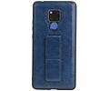 Grip Stand Hardcase Backcover - Telefoonhoesje - Achterkant Hoesje - Geschikt voor Huawei Mate 20 X - Blauw