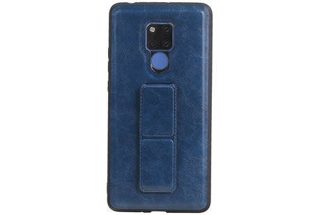 Grip Stand Hardcase Backcover - Telefoonhoesje - Achterkant Hoesje - Geschikt voor Huawei Mate 20 X - Blauw