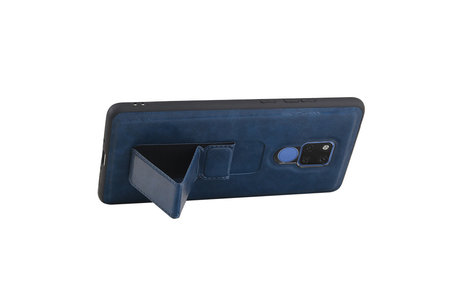 Grip Stand Hardcase Backcover - Telefoonhoesje - Achterkant Hoesje - Geschikt voor Huawei Mate 20 X - Blauw