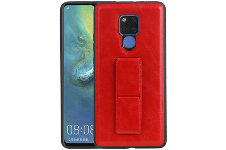 Grip Stand Hardcase Backcover - Telefoonhoesje - Achterkant Hoesje - Geschikt voor Huawei Mate 20 X - Rood