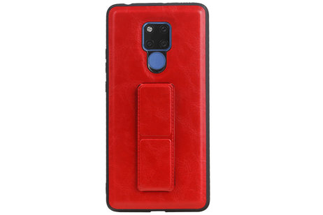 Grip Stand Hardcase Backcover - Telefoonhoesje - Achterkant Hoesje - Geschikt voor Huawei Mate 20 X - Rood