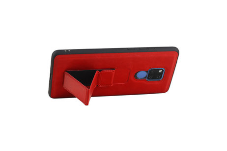 Grip Stand Hardcase Backcover - Telefoonhoesje - Achterkant Hoesje - Geschikt voor Huawei Mate 20 X - Rood