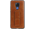 BAOHU Grip Stand Hardcase Backcover - Telefoonhoesje - Achterkant Hoesje - Geschikt voor Huawei Mate 20 X - Bruin