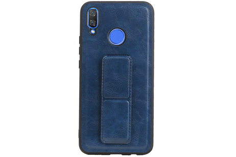 Grip Stand Hardcase Backcover - Telefoonhoesje - Achterkant Hoesje - Geschikt voor Huawei Nova 3 - Blauw