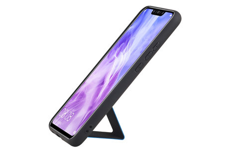 BAOHU Grip Stand Hardcase Backcover - Telefoonhoesje - Achterkant Hoesje - Geschikt voor Huawei Nova 3 - Blauw