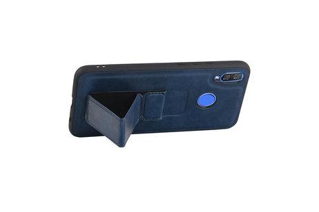 Grip Stand Hardcase Backcover - Telefoonhoesje - Achterkant Hoesje - Geschikt voor Huawei Nova 3 - Blauw