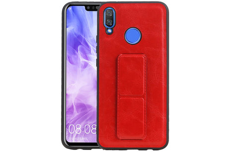 BAOHU Grip Stand Hardcase Backcover - Telefoonhoesje - Achterkant Hoesje - Geschikt voor Huawei Nova 3 - Rood