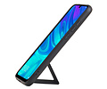 Grip Stand Hardcase Backcover - Telefoonhoesje - Achterkant Hoesje - Geschikt voor Huawei P Smart Plus - Zwart