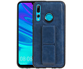 Grip Stand Hardcase Backcover - Telefoonhoesje - Achterkant Hoesje - Geschikt voor Huawei P Smart Plus - Blauw