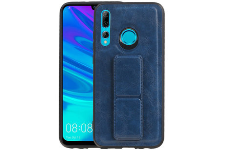 BAOHU Grip Stand Hardcase Backcover - Telefoonhoesje - Achterkant Hoesje - Geschikt voor Huawei P Smart Plus - Blauw