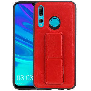 Grip Stand Hardcase Backcover - Telefoonhoesje - Achterkant Hoesje - Geschikt voor Huawei P Smart Plus - Rood