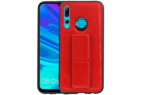 BAOHU Grip Stand Hardcase Backcover - Telefoonhoesje - Achterkant Hoesje - Geschikt voor Huawei P Smart Plus - Rood