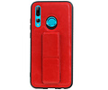 Grip Stand Hardcase Backcover - Telefoonhoesje - Achterkant Hoesje - Geschikt voor Huawei P Smart Plus - Rood