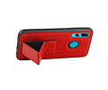 Grip Stand Hardcase Backcover - Telefoonhoesje - Achterkant Hoesje - Geschikt voor Huawei P Smart Plus - Rood