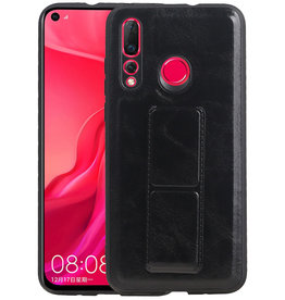 BAOHU Grip Stand Hardcase Backcover Huawei Nova 4 Zwart