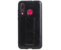 BAOHU Grip Stand Hardcase Backcover - Telefoonhoesje - Achterkant Hoesje - Geschikt voor Huawei Nova 4 - Zwart