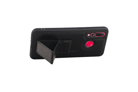 BAOHU Grip Stand Hardcase Backcover - Telefoonhoesje - Achterkant Hoesje - Geschikt voor Huawei Nova 4 - Zwart