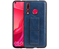 BAOHU Grip Stand Hardcase Backcover - Telefoonhoesje - Achterkant Hoesje - Geschikt voor Huawei Nova 4 - Blauw