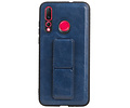 Grip Stand Hardcase Backcover - Telefoonhoesje - Achterkant Hoesje - Geschikt voor Huawei Nova 4 - Blauw