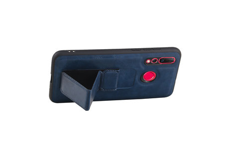 BAOHU Grip Stand Hardcase Backcover - Telefoonhoesje - Achterkant Hoesje - Geschikt voor Huawei Nova 4 - Blauw
