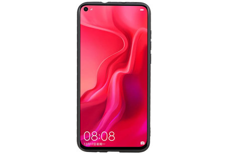 Grip Stand Hardcase Backcover - Telefoonhoesje - Achterkant Hoesje - Geschikt voor Huawei Nova 4 - Blauw