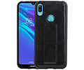BAOHU Grip Stand Hardcase Backcover - Telefoonhoesje - Achterkant Hoesje - Geschikt voor Huawei Y6 2019 - Zwart