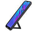 BAOHU Grip Stand Hardcase Backcover - Telefoonhoesje - Achterkant Hoesje - Geschikt voor Huawei Y6 2019 - Zwart