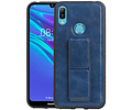 Grip Stand Hardcase Backcover - Telefoonhoesje - Achterkant Hoesje - Geschikt voor Huawei Y6 2019 - Blauw