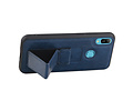 BAOHU Grip Stand Hardcase Backcover - Telefoonhoesje - Achterkant Hoesje - Geschikt voor Huawei Y6 2019 - Blauw