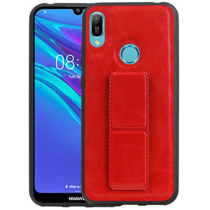 BAOHU Grip Stand Hardcase Backcover - Telefoonhoesje - Achterkant Hoesje - Geschikt voor Huawei Y6 2019 - Rood